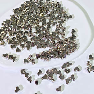 Nuovo Prodotto 2026: Perline d'oro e d'argento a forma di cuore, 1 pezzo/30g, per creazione fai da te di collane e bracciali, affascinanti, alla moda e all'avanguardia - Product Image 3