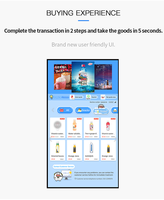 Distributeur automatique de repas chauds Yunyin 24h/24 avec écran tactile 21,5 pouces, système de réfrigération et de chauffage
