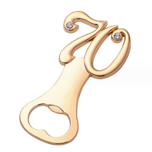 Apribottiglie Moderno in Lega di Zinco Dorato Ecologico HXY Factory, Decorazioni per Festa del 70° <span class=keywords><strong>Compleanno</strong></span>, Regali e Souvenir Promozionali - Product Image 5