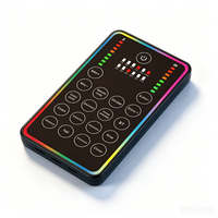 Carte son portable BOX13A format poche avec changeur de voix RGB et batterie intégrée pour le streaming mobile en extérieur