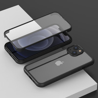Étui Double verre pour Iphone 13 14 pro max, Protection complète, transparent, résistant aux chocs, étanche, sacs et étuis pour téléphone portable