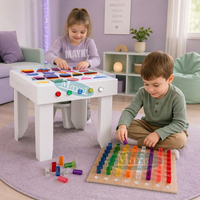 Table d'activités Montessori lumineuse à LED pour la thérapie sensorielle, table de sable colorée pour l'autisme et la motricité fine