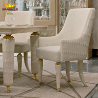 Fauteuil SPARKLE élégant meubles de salle à manger de luxe chaise de salle à manger pour la maison chaise de salle à manger moderne rembourrée en cuir