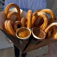 Ensemble d'emballage personnalisé tout-en-un pour churros : boîte, emballage, serviette et sac – Prêt à expédier (DDP)