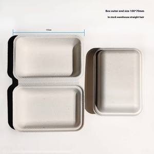 Bã mía bột giấy vật liệu thân thiện với môi trường phân hủy thực phẩm có thể tái chế container bao bì hộp tùy chỉnh màu sắc logo hàng ngày - Product Image 5