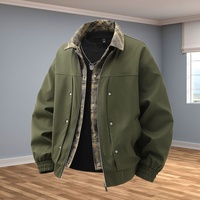 Vestes à col souple en gros d'usine, vestes pour hommes simples, polyvalentes, décontractées, tendance automne, mode extérieure