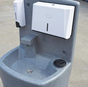 Évier <span class=keywords><strong>de</strong></span> camping portable avec <span class=keywords><strong>pompe</strong></span> à pied et roues – Station <span class=keywords><strong>de</strong></span> lavage des mains mobile pour extérieur - Product Image 2