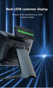 15.6 inch cảm ứng đầy đủ Màn hình máy POS tất cả-trong-một điểm của hệ thống bán tiền mặt đăng ký với 8 inch LED khách hàng hiển thị - Product Image 3