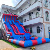 Tobogán Inflable Hulk, Toboganes Inflables de Agua Alibaba, Tobogán Inflable de Agua con Piscina