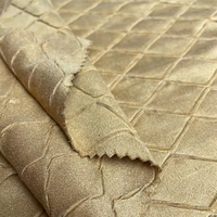 100% tissu en daim plissé en polyester tissu en daim froissé avec un design différent pour le ZH20878-5 de tissu de vêtement