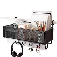 Étagère de rangement supérieure en métal pour lit de dortoir, panier suspendu de chevet, installation par crochet – Organisateur de nourriture indispensable pour dortoirs étudiants