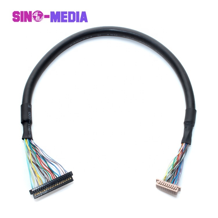 Sino Media Lvds Extension Cable Connector Lvds Cable 20 Pin Assemblies 30P For Lvds Cable Pinout Lcd Monitor Display