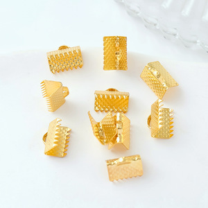 18K gold-plated copper vest <b>buckle</b>, DIY handmade necklace clasp, webbing <b>clip</b>, 14K gold B47 - Product Image 1