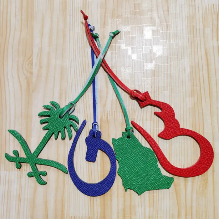 Arábia Saudita mapa mochila charme chaveiro saco pendurado pingente couro personalizado Qatar UAE Bolsa Ornamentos Pendurados Acessórios