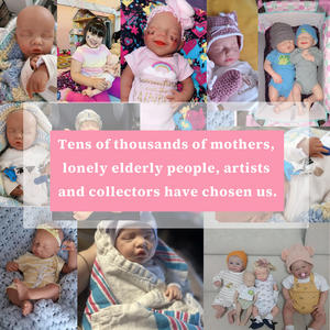 20 inch gesloten ogen PASCALE siliconen pasgeboren babypop open mond volledig siliconen lichaam zachte aanraking collectie speelgoed poppen - Product Image 6