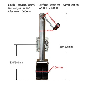 2000LBS Remorque Jack <span class=keywords><strong>Jockey</strong></span> <span class=keywords><strong>Roue</strong></span> Avec <span class=keywords><strong>Double</strong></span> <span class=keywords><strong>Roue</strong></span> - Product Image 5