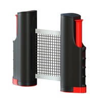 Cadre de filet de tennis de table portable en PP avec filet rétractable automatique pour entraînement intérieur/extérieur