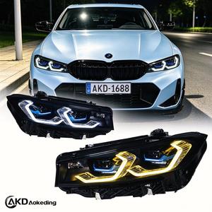 ไฟหน้ารถยนต์ AKD Auto Car Laser สำหรับ BMW ซีรีส์ 3 รุ่น G20 G28 อัพเกรดเป็นแบบเลเซอร์ ไฟ DRL สองสี เหลืองและขาว - Product Image 1