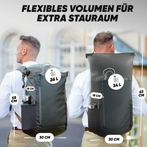 <span class=keywords><strong>Sac</strong></span> à <span class=keywords><strong>dos</strong></span> en polyester imperméable de qualité supérieure |   <span class=keywords><strong>Sac</strong></span> à <span class=keywords><strong>dos</strong></span> à enroulement, capacité 20-39L, construction robuste <span class=keywords><strong>pour</strong></span> les voyages, le travail et les loisirs - Product Image 2