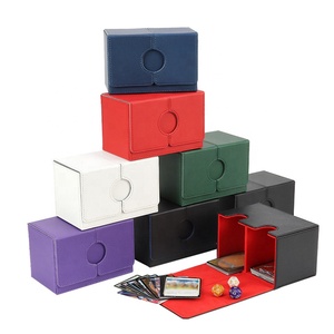 Thời trang hàng đầu 200 + công suất lớn PU da thẻ boong hộp cho thẻ trò chơi - Product Image 1