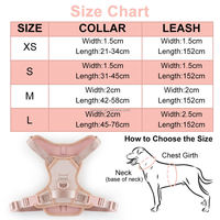 Harnais pour chien en spandex Petsign, harnais pour chien personnalisé, harnais pour chien réglable, harnais de promenade avec clip frontal anti-traction