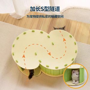 T2040 Pet Tunnel Drilling Cat Nest <strong>Evading</strong> Cave Semi Enclosed Wear Resistant Durable Multi Story Cat House Detachable Houses - Product Image 4