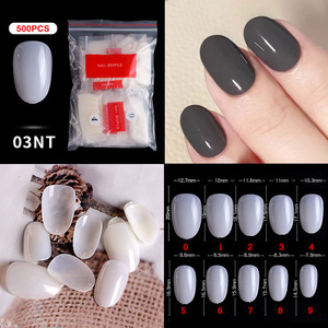 500 autocollants pour manucure française, couverture complète ou partielle, faux ongles pour la décoration des ongles en salon - Product Image 1