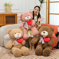 Nouveau Grand Ours en Peluche Géant Cœur Super Doux avec Rembourrage en Coton PP pour Mariages et Demandes