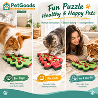 Distributeur de friandises interactif pour chien en forme de sapin de Noël, bol anti-glouton pour les fêtes, cadeau de Noël pour animaux de compagnie, vente en gros OEM