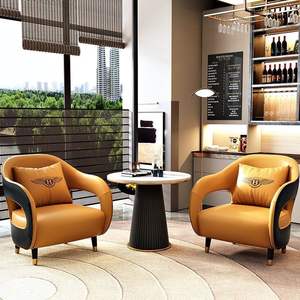 Sofá de Hotel de Cuero PU con Estructura Metálica, Duradero, para Uso Comercial - Product Image 3