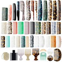 Peigne à dents larges en acétate personnalisé, directement de l'usine, avec design et logo personnalisés pour la maison ou les cadeaux promotionnels