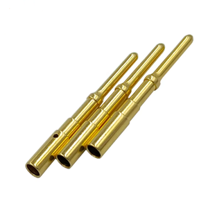 Tùy chỉnh rắn mạ vàng <span class=keywords><strong>Pin</strong></span> liên hệ với thiết bị đầu cuối cho dây nối AWG 16-20 hàng không pins - Product Image 1