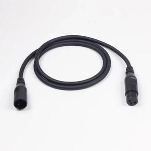 Câble de signal DMX512 DJS Modèle SMALL 1m Connecteur Cannon mâle/femelle à trois fils Connexion de jeu Plastique blanc Sûr - Product Image 3