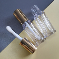 Yueshunxing Personnalisation en gros de contenants transparents en plastique PETG pour gloss à lèvres, emballage cosmétique carré et rond, tube de gloss à lèvres