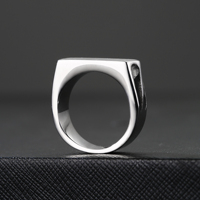 VANFI Custom Size Herren Fine Jewelry Sterling Silber Verlobung Hochzeit Blank Ring