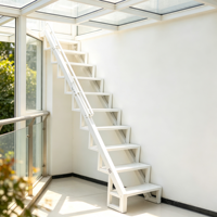 Échelle pliante murale gain de place en alliage d'aluminium pour appartement