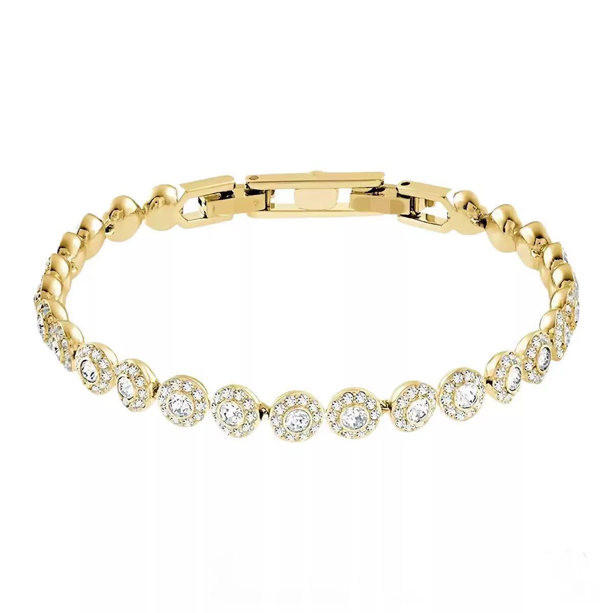 Bracelet diamant rond couleur or