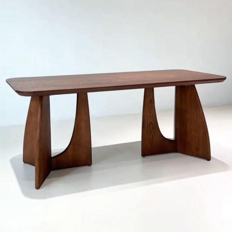 Solid Wood Walnut Dining Table Modern Simple Home Restaurant Small ...