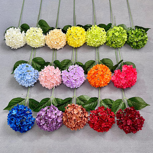 Flores Artificiales de Hortensia, 126 Pétalos, Tela Plástica, Decoraciones para Bodas y Hogar - Product Image 2