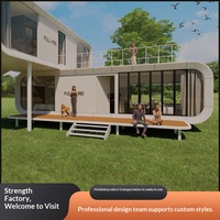 Maison conteneur en aluminium à deux étages, structure en aluminium, chauffage au sol électrique en graphène, séjour dans une zone panoramique, villa mobile, hôtel