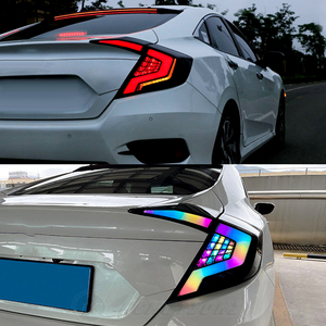 HCMOTIONZ Luces Traseras LED RGB para <span class=keywords><strong>Honda</strong></span> <span class=keywords><strong>Civic</strong></span> 2016-2021 10ª Gen Ensamblaje de Lámparas Posteriores DRL con Animación de Arranque - Product Image 2