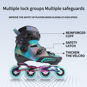 Roselle professionale di alta qualità regolabile scarpe da <span class=keywords><strong>Skate</strong></span> in linea in fibra di carbonio <span class=keywords><strong>pattini</strong></span> a rotelle per bambini - Product Image 6