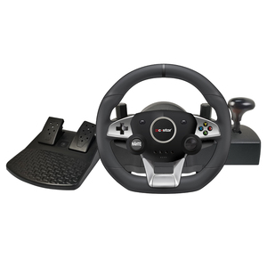 Volante de Carreras Ergonómico Multiplataforma 7 en 1 con Vibración, Freno de Mano y Botones Lineales, Gran Venta 2025 - Product Image 1