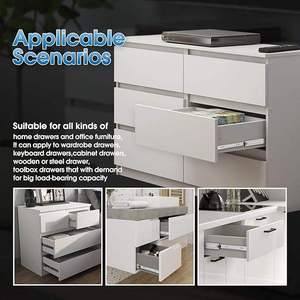 Yenuo 1 חתיכה מלאה בצד-הר מגרות הר שקופיות-4-8 כדור אינץ נושא מעקה מתכת לבנה - Product Image 2