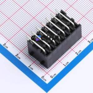 DB2ERHBG-3.81-2*7P-BK Plug-in Terminal Block Bent Lead Through Hole,P=3.81mm Board-to-Board / Socket - Closed Snap Fixing 2x7P - Product Image 2