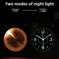 Wow Ding Neues Modell Leistungsstarker Quarz-Luminova Wecker Stilles Erwachen Modernes Design Wiederaufladbare Nadelanzeige Nachtlicht