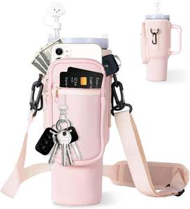 <span class=keywords><strong>Sac</strong></span> porte-bouteille d'eau <span class=keywords><strong>à</strong></span> sangle réglable, simple et moderne, avec poche pour téléphone, pour gobelet <span class=keywords><strong>Stanley</strong></span> de 40 oz - Product Image 1