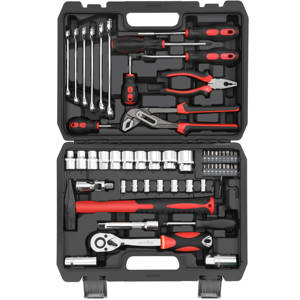 Steeltreks Hardware <b>Tool</b> <b>Sets</b> New Hot Selling Wholesale 61PCS Home Use CRV Plastic Toolbox <b>Set</b> Customizable OEM <b>Hand</b> <b>Tool</b> Kit - Product Image 3