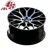 Jantes monobloc forgées 16-24 pouces, noir brillant, lèvre polie, à rayons fendus, 5x112 5x120 pour voitures de luxe, coupes sportives, SUV et tuning