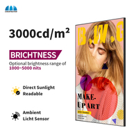 32-дюймовый цифровой рекламный LCD-дисплей с высокой яркостью 3000 нит для подвесной установки у окон